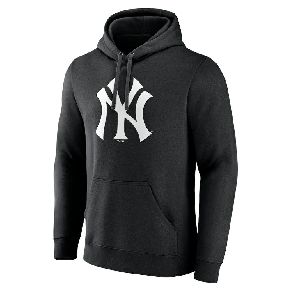 New York Yankees Monochrome Personalized Name & Number Pullover Hoodie Black