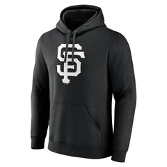 San Francisco Giants Monochrome Personalized Name & Number Pullover Hoodie Black