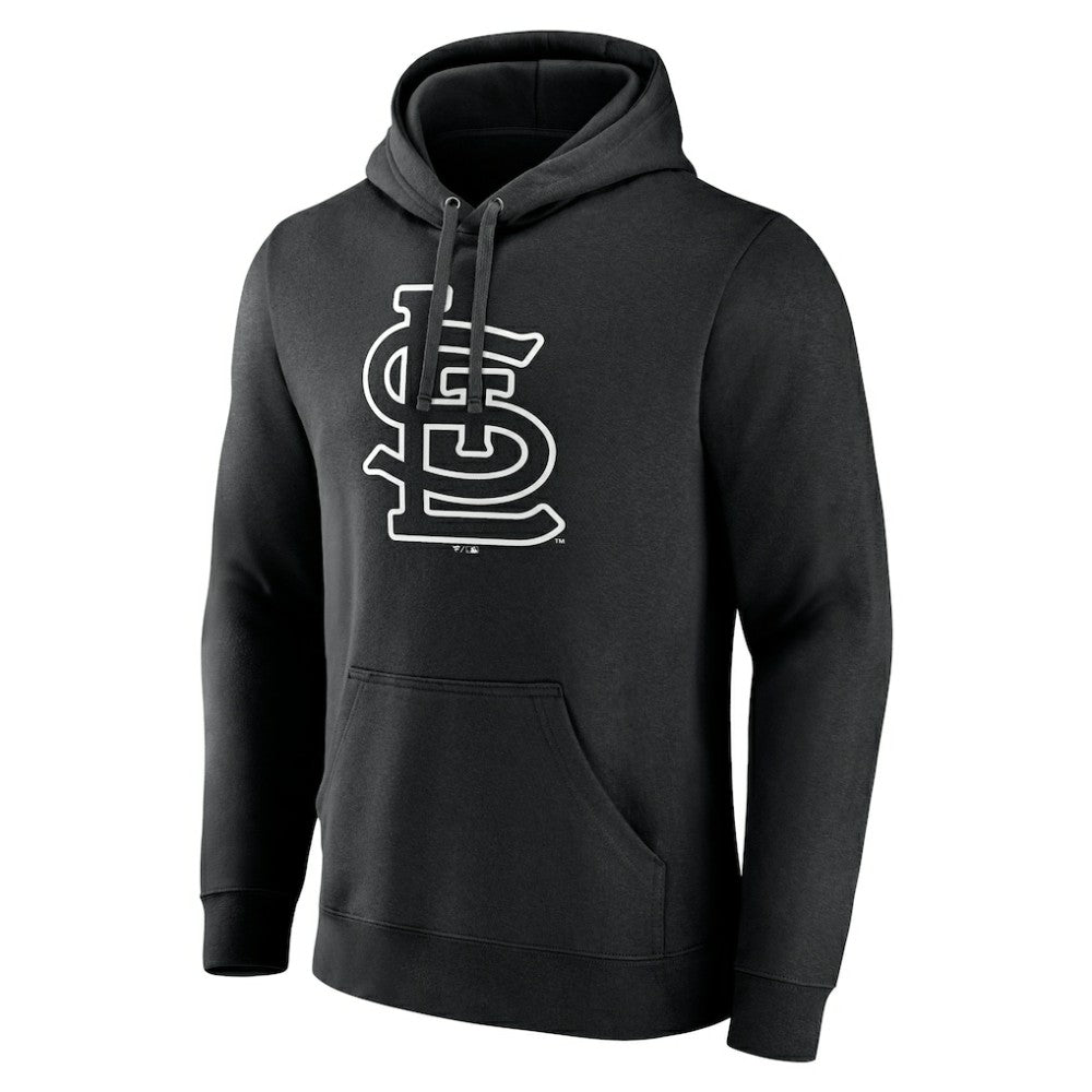 St. Louis Cardinals Monochrome Personalized Name & Number Pullover Hoodie Black