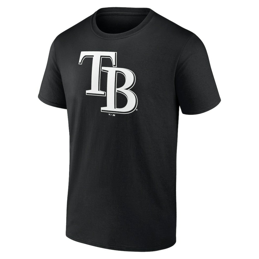 Tampa Bay Rays Monochrome Personalized Name & Number T-Shirt Black