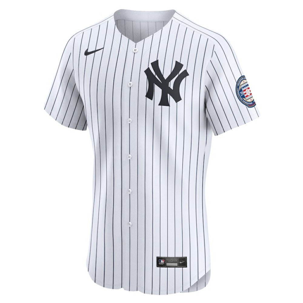 Derek Jeter New York Yankees Home 2020 Hall of Fame Induction Patch Elite Player Jersey White | Nike
