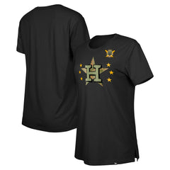 Houston Astros Women's Armed Forces Day T-Shirt Black | New Era