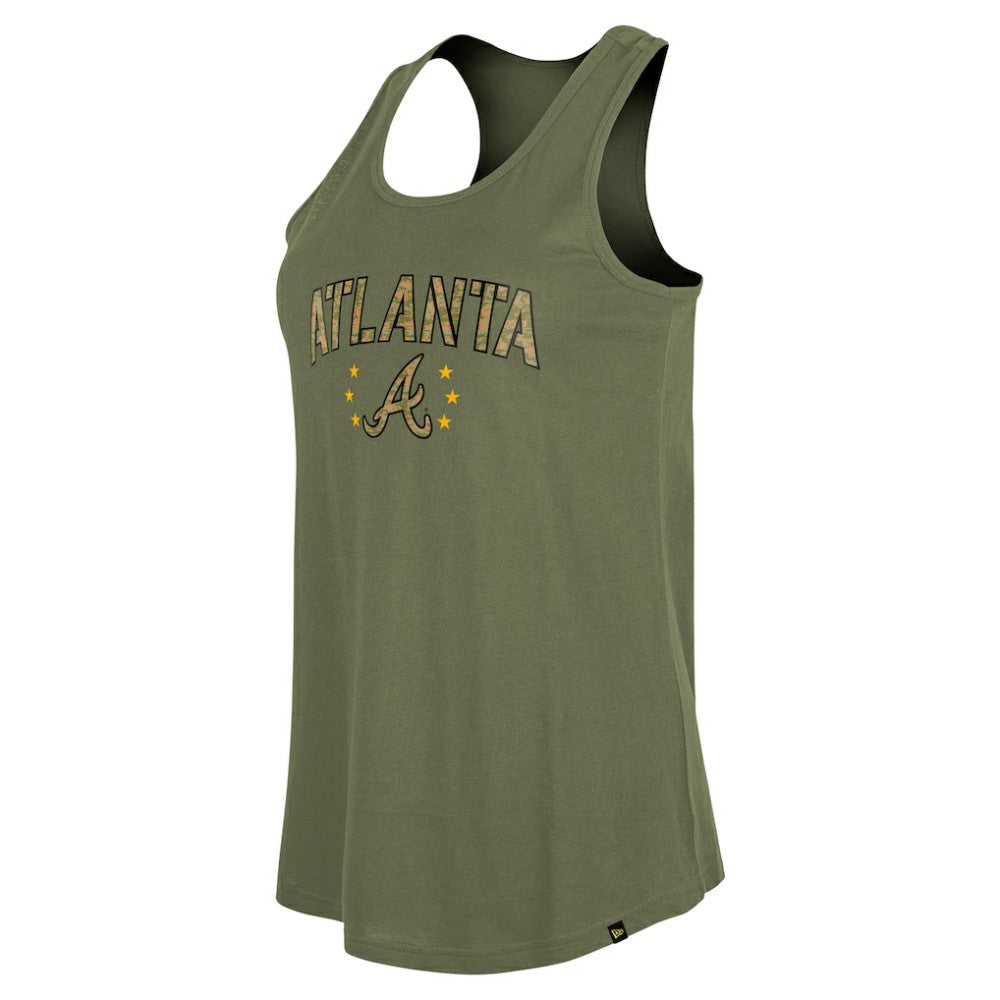 Atlanta Braves Women's Armed Forces Day Tank Top Olive | New Era