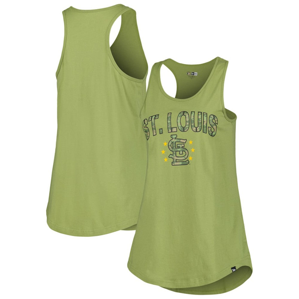 St. Louis Cardinals Women's Armed Forces Day Tank Top Olive | New Era