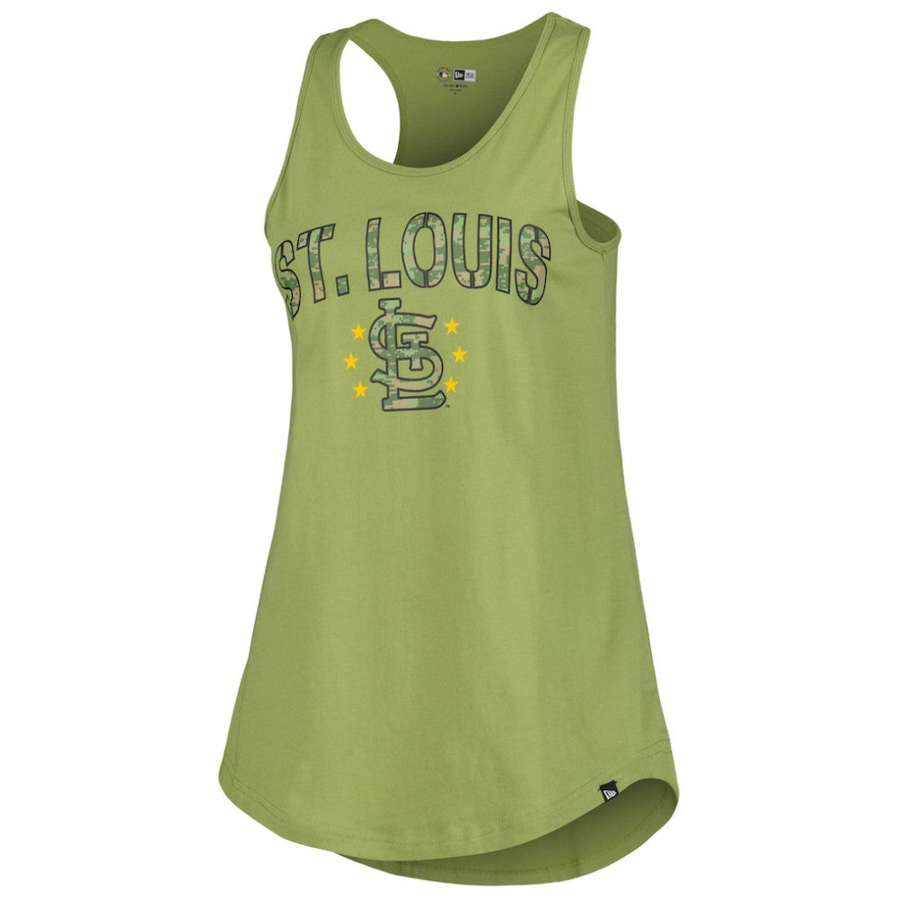 St. Louis Cardinals Women's Armed Forces Day Tank Top Olive | New Era