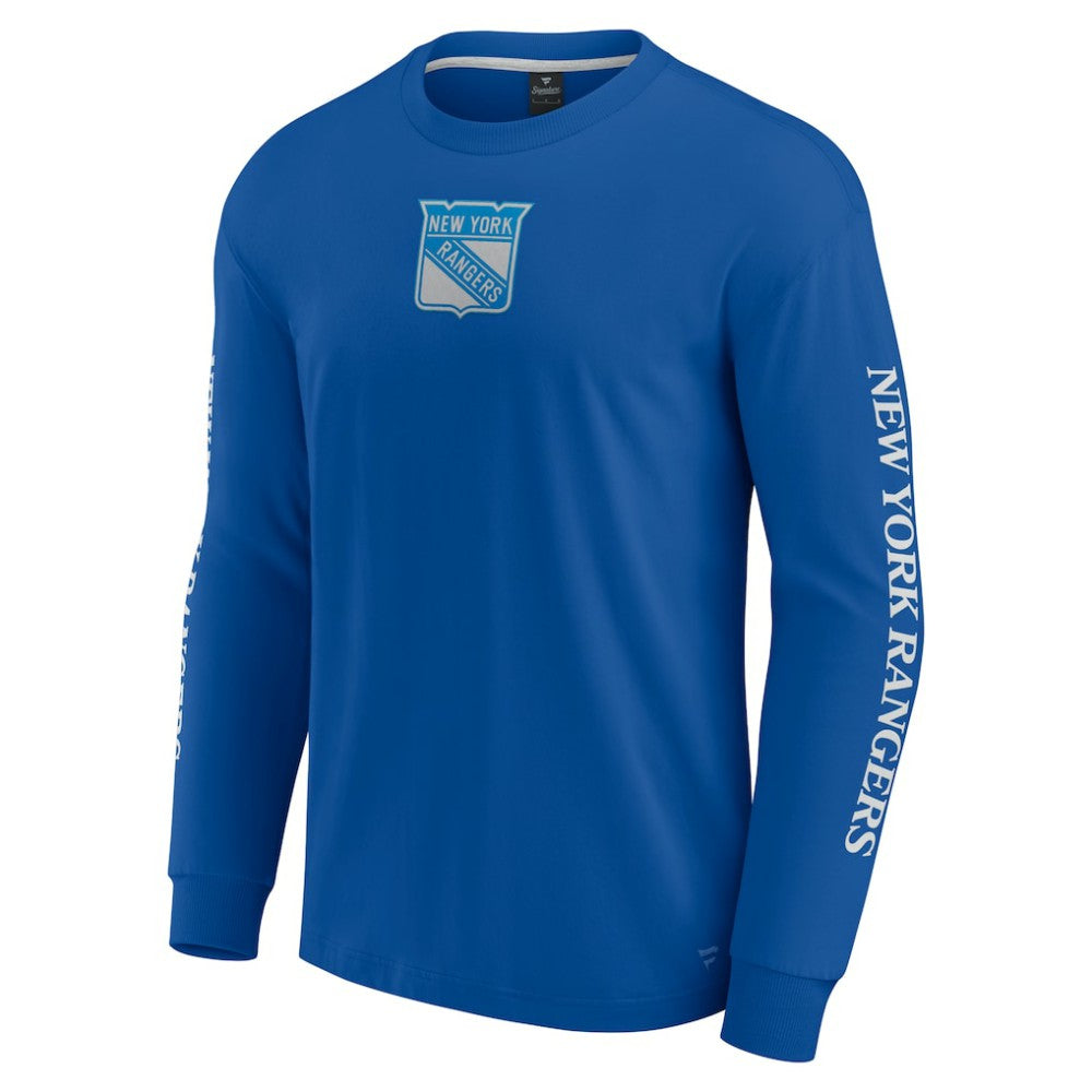 New York Rangers Fanatics Elements Strive Long Sleeve T-Shirt Blue