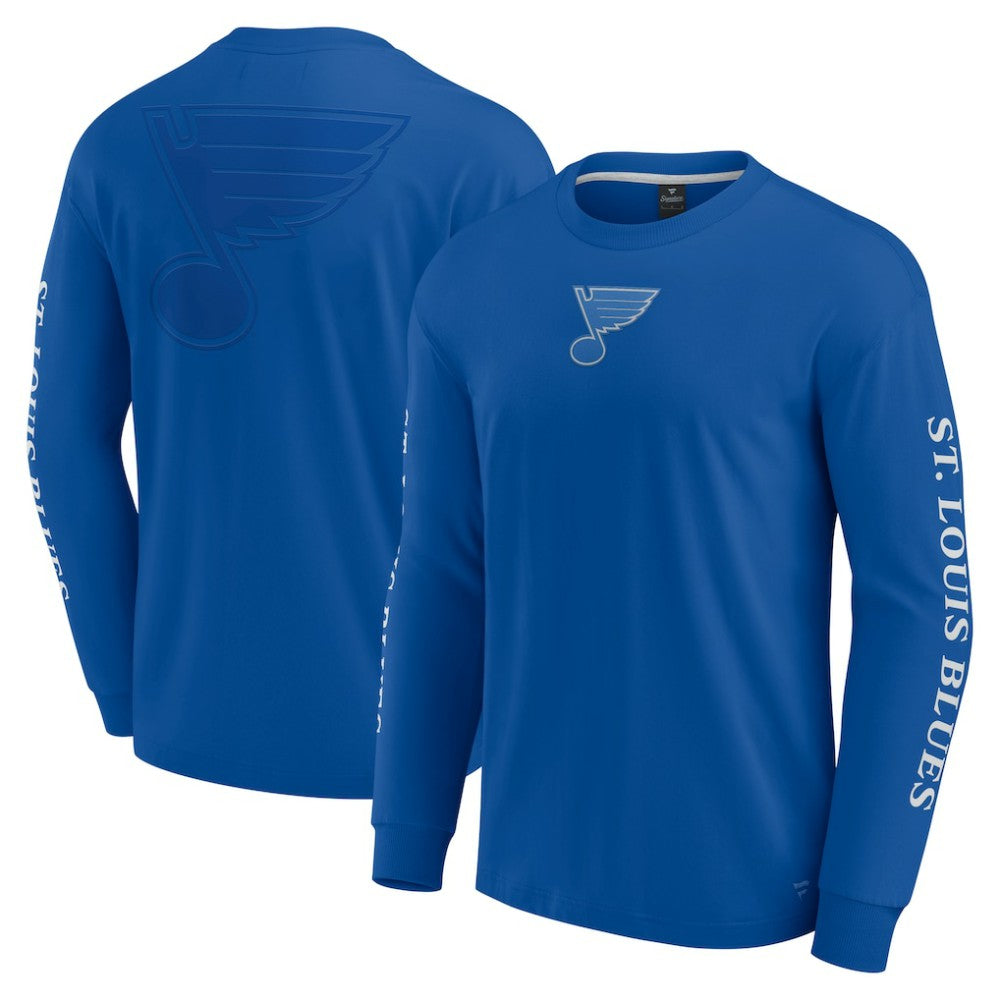 St. Louis Blues Fanatics Elements Strive Long Sleeve T-Shirt Blue