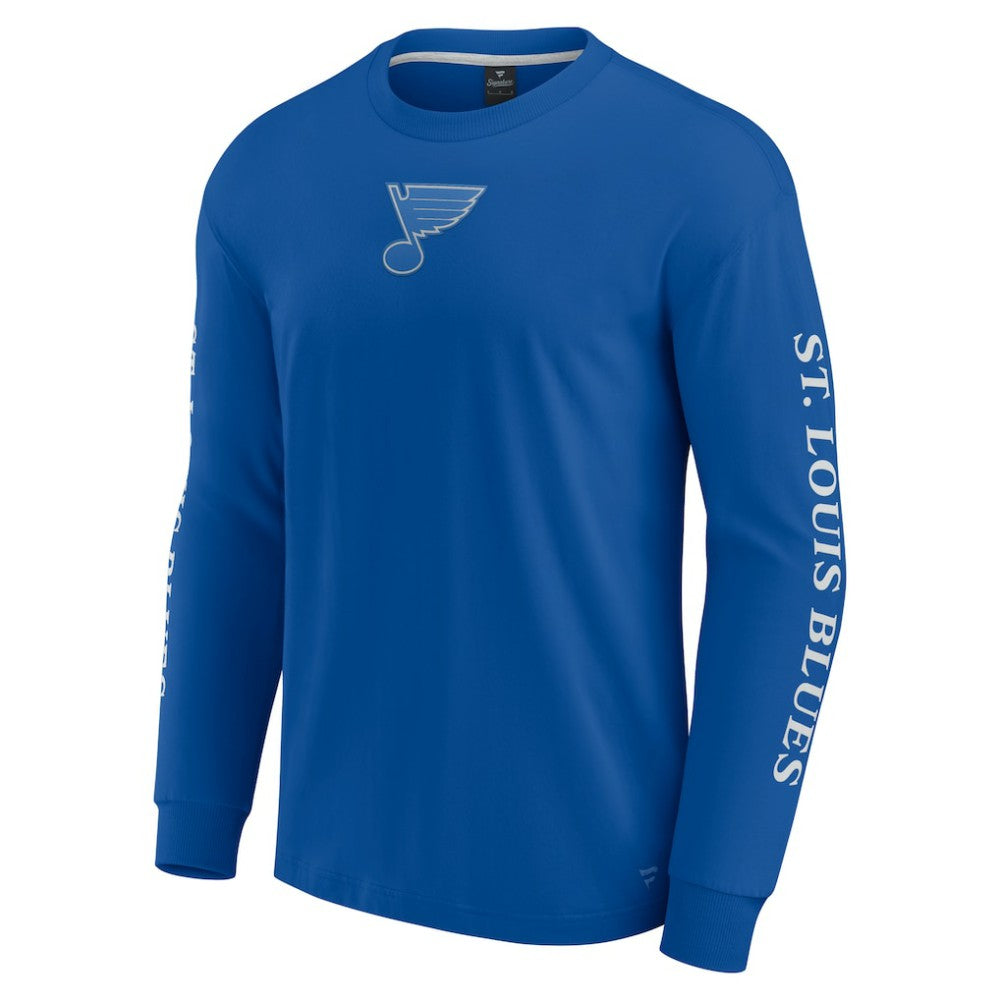St. Louis Blues Fanatics Elements Strive Long Sleeve T-Shirt Blue