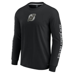New Jersey Devils Fanatics Elements Strive Long Sleeve T-Shirt Black