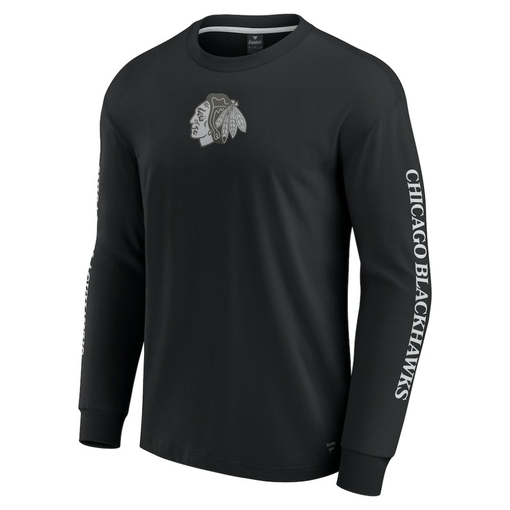 Chicago Blackhawks Fanatics Elements Strive Long Sleeve T-Shirt Black