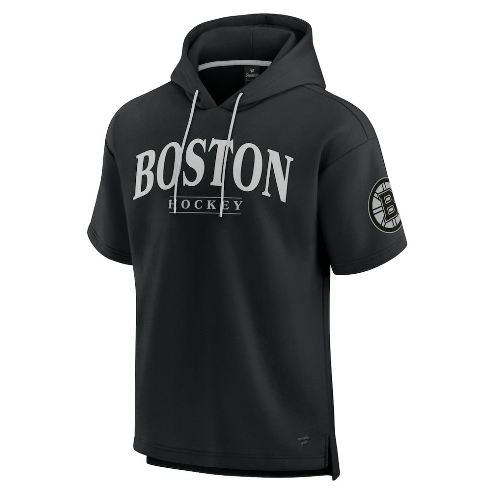 Boston Bruins Fanatics Elements Ready Short Sleeve Pullover Hoodie Black