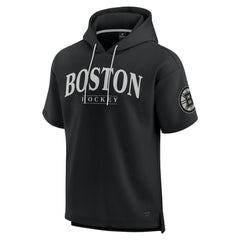 Boston Bruins Fanatics Elements Ready Short Sleeve Pullover Hoodie Black
