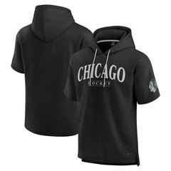 Chicago Blackhawks Fanatics Elements Ready Short Sleeve Pullover Hoodie Black
