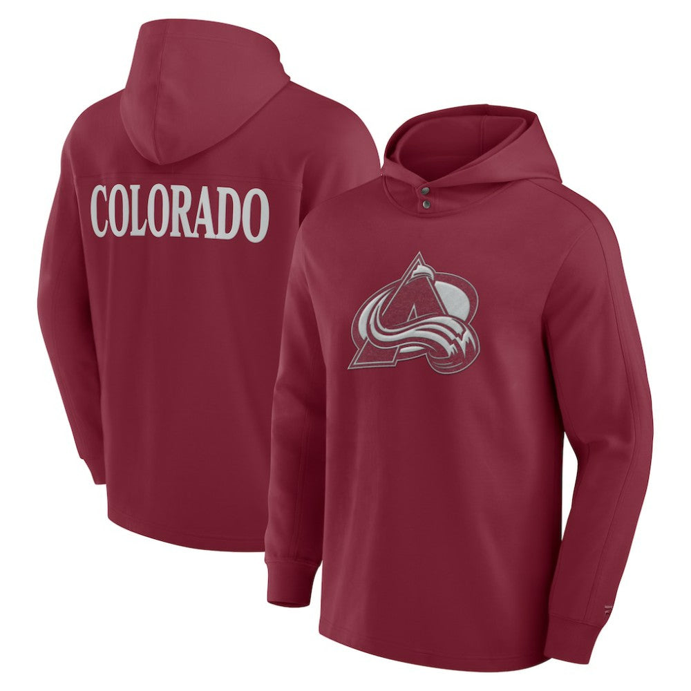 Colorado Avalanche Fanatics Elements Blaze Tri-Blend Long Sleeve Hoodie T-Shirt Burgundy