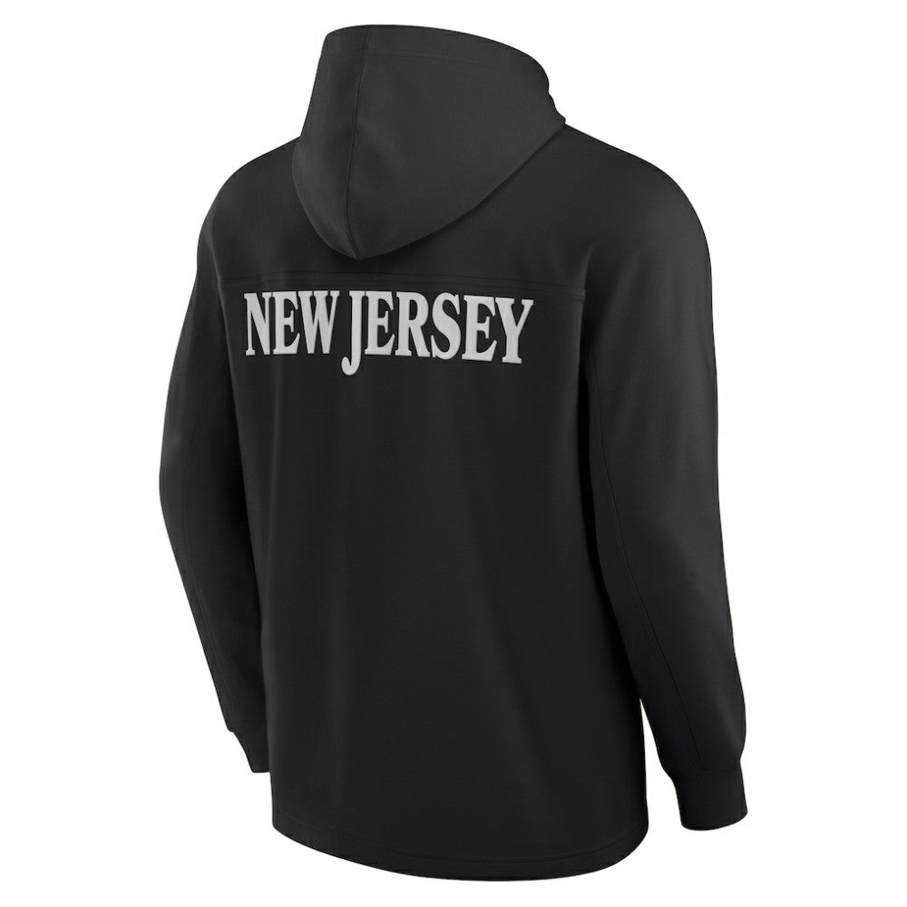 New Jersey Devils Fanatics Elements Blaze Tri-Blend Long Sleeve Hoodie T-Shirt Black