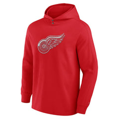 Detroit Red Wings Fanatics Elements Blaze Tri-Blend Long Sleeve Hoodie T-Shirt Red