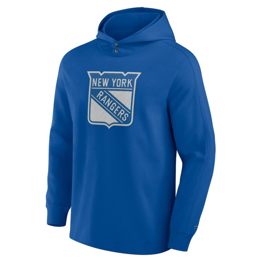 New York Rangers Fanatics Elements Blaze Tri-Blend Long Sleeve Hoodie T-Shirt Blue