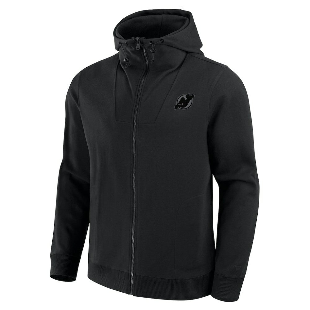 New Jersey Devils Fanatics Elements Tonal Primary Tri-Blend Full-Zip Hoodie Black