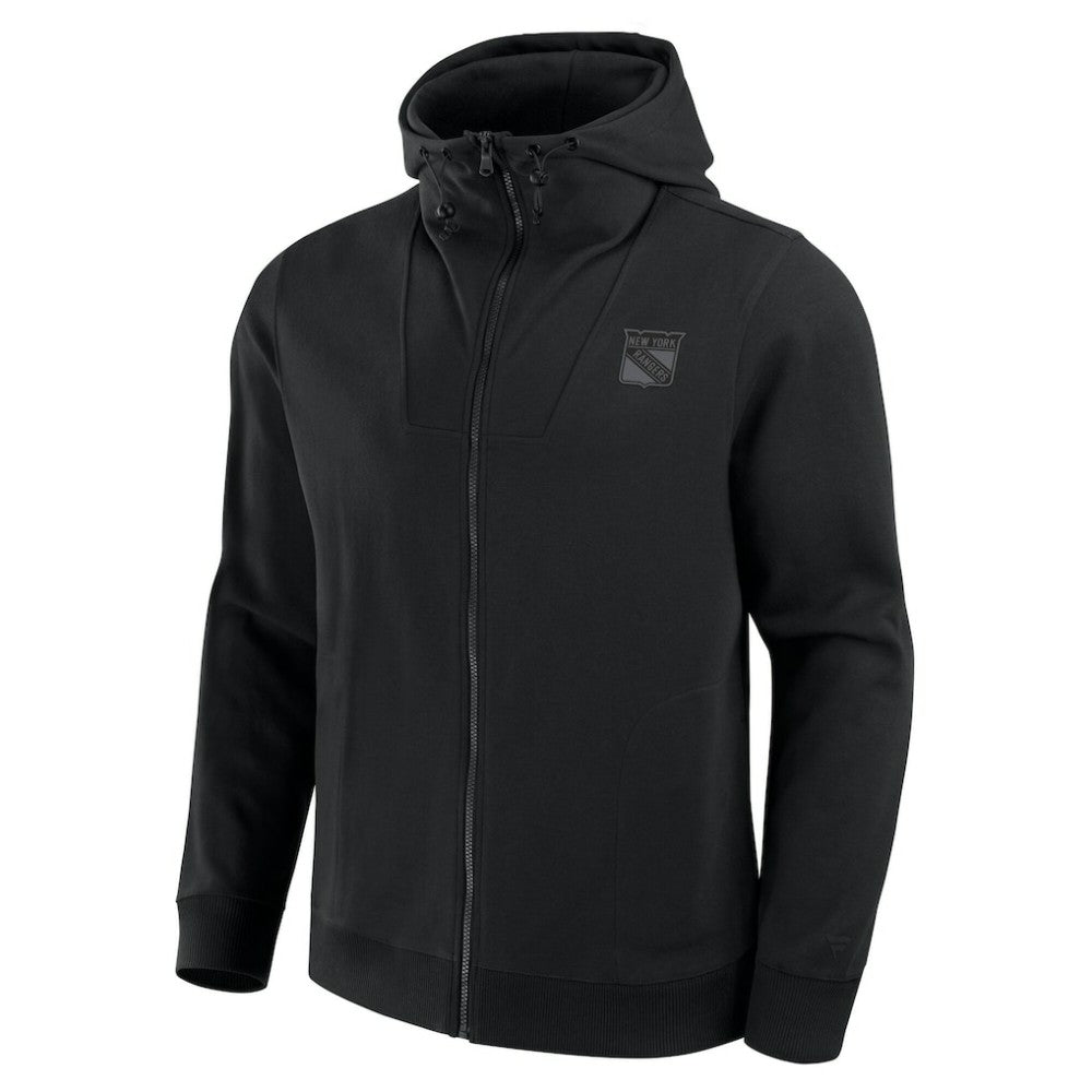 New York Rangers Fanatics Elements Tonal Primary Tri-Blend Full-Zip Hoodie Black