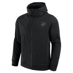 New York Rangers Fanatics Elements Tonal Primary Tri-Blend Full-Zip Hoodie Black