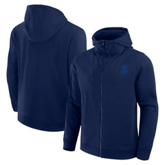 Seattle Kraken Fanatics Elements Tonal Primary Tri-Blend Full-Zip Hoodie Navy