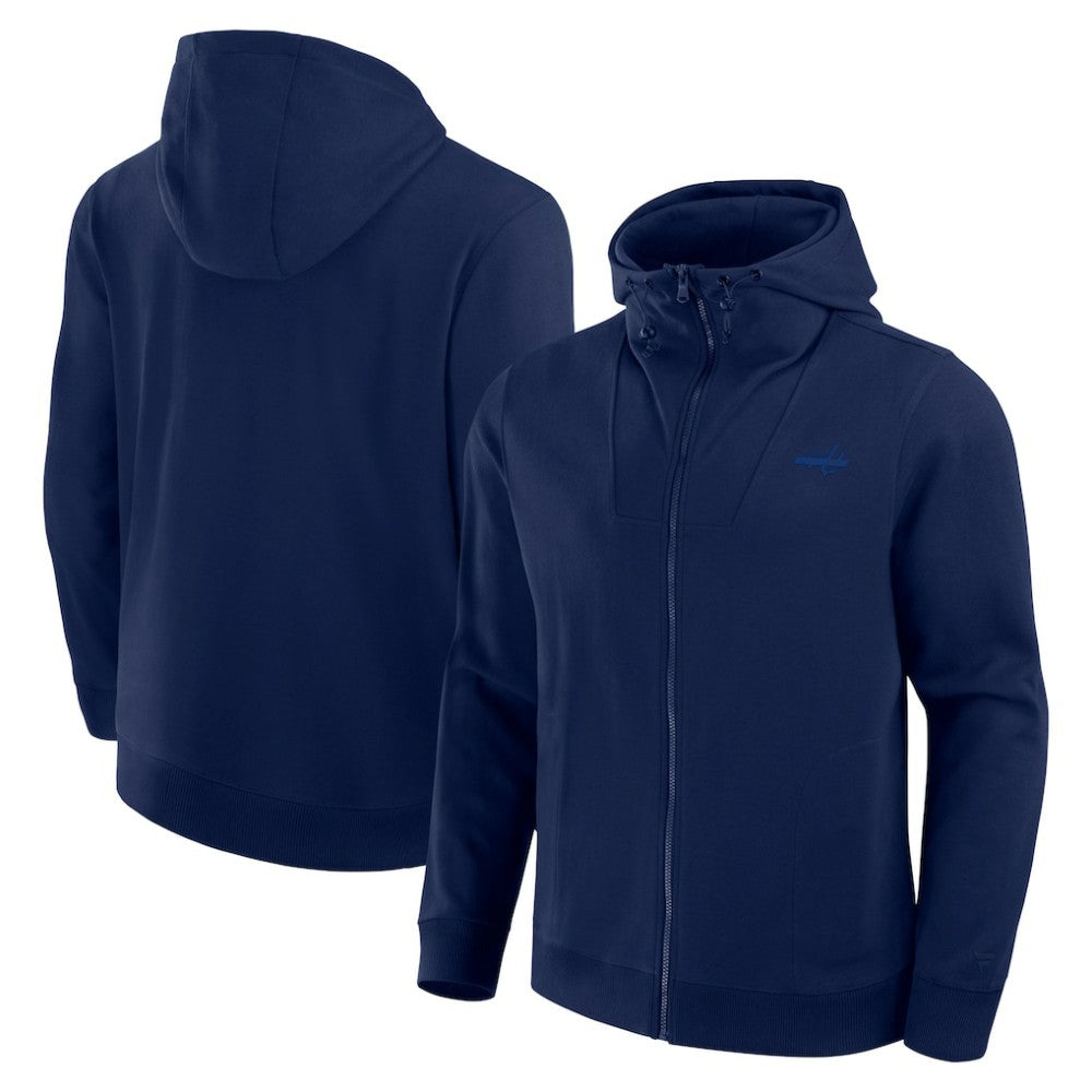 Washington Capitals Fanatics Elements Tonal Primary Tri-Blend Full-Zip Hoodie Navy
