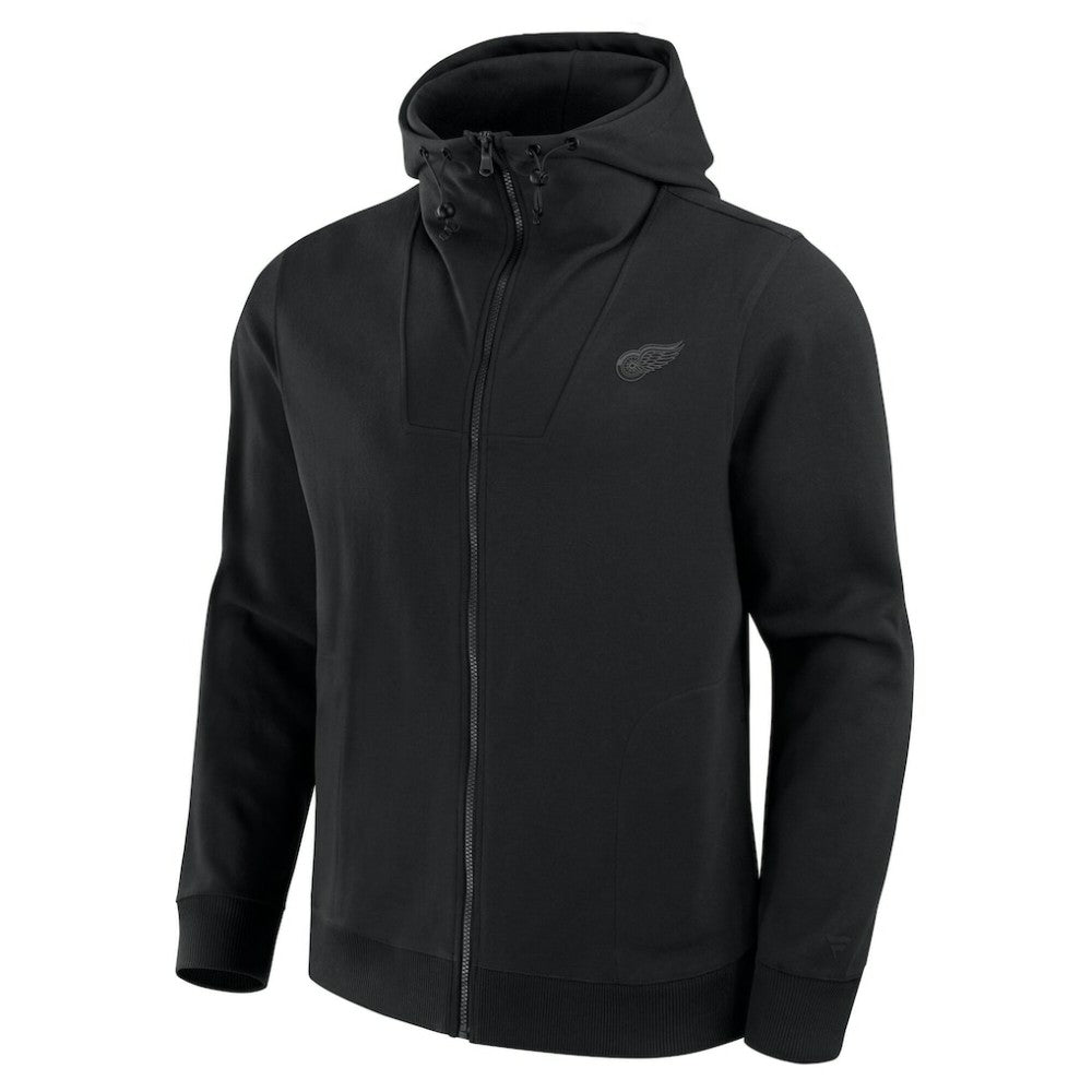 Detroit Red Wings Fanatics Elements Tonal Primary Tri-Blend Full-Zip Hoodie Black