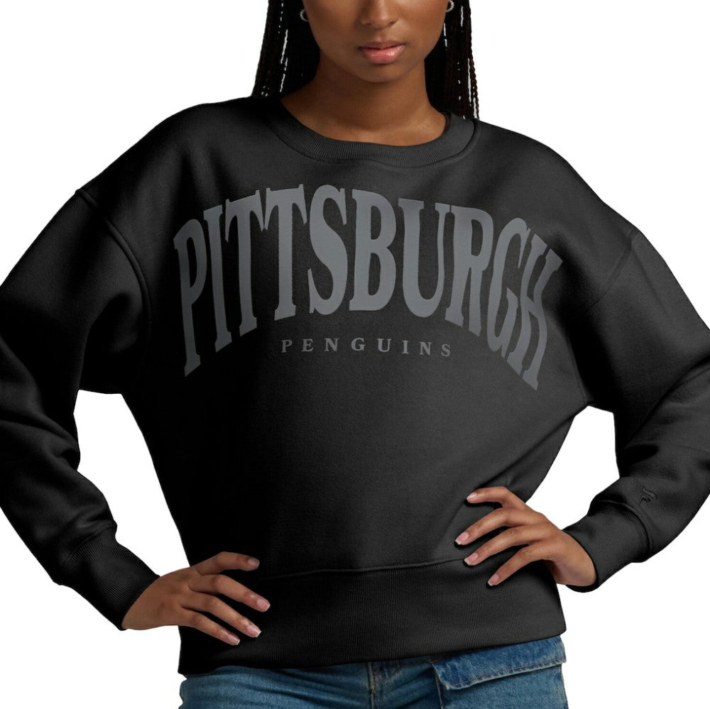Pittsburgh Penguins Fanatics Women's Elements Flow Pullover Sweatshirt Black
