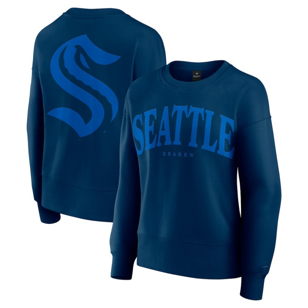 Seattle Kraken Fanatics Women's Elements Flow Pullover Sweatshirt Navy