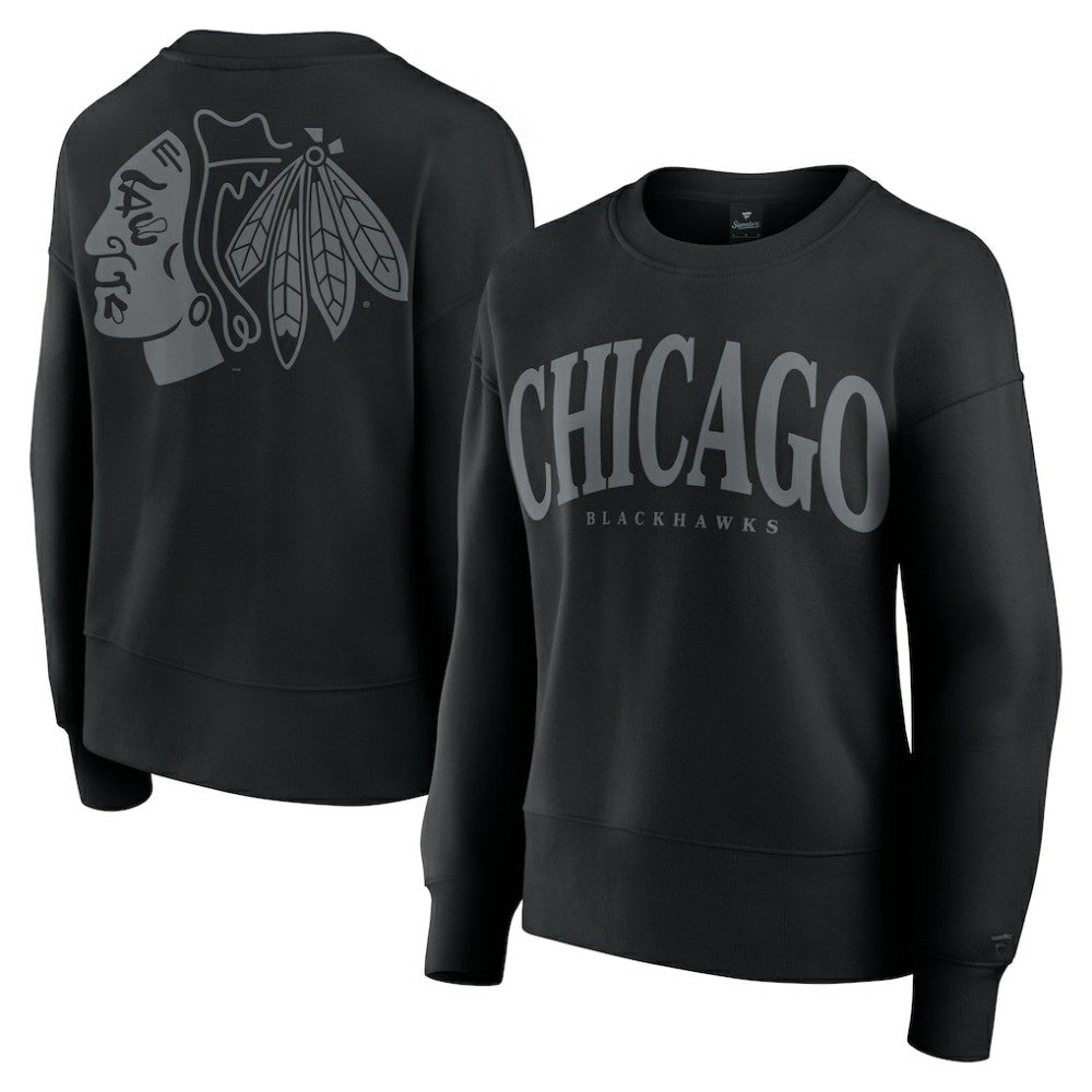 Chicago Blackhawks Fanatics Women's Elements Flow Pullover Sweatshirt Black