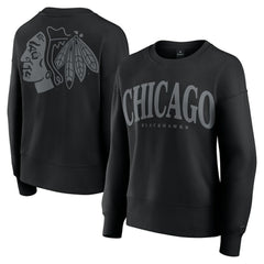 Chicago Blackhawks Fanatics Women's Elements Flow Pullover Sweatshirt Black