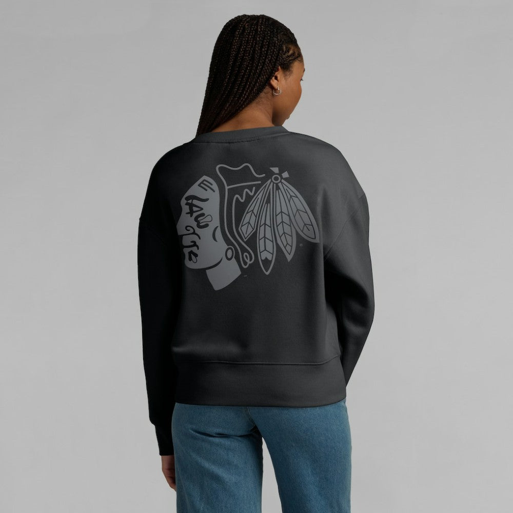 Chicago Blackhawks Fanatics Women's Elements Flow Pullover Sweatshirt Black