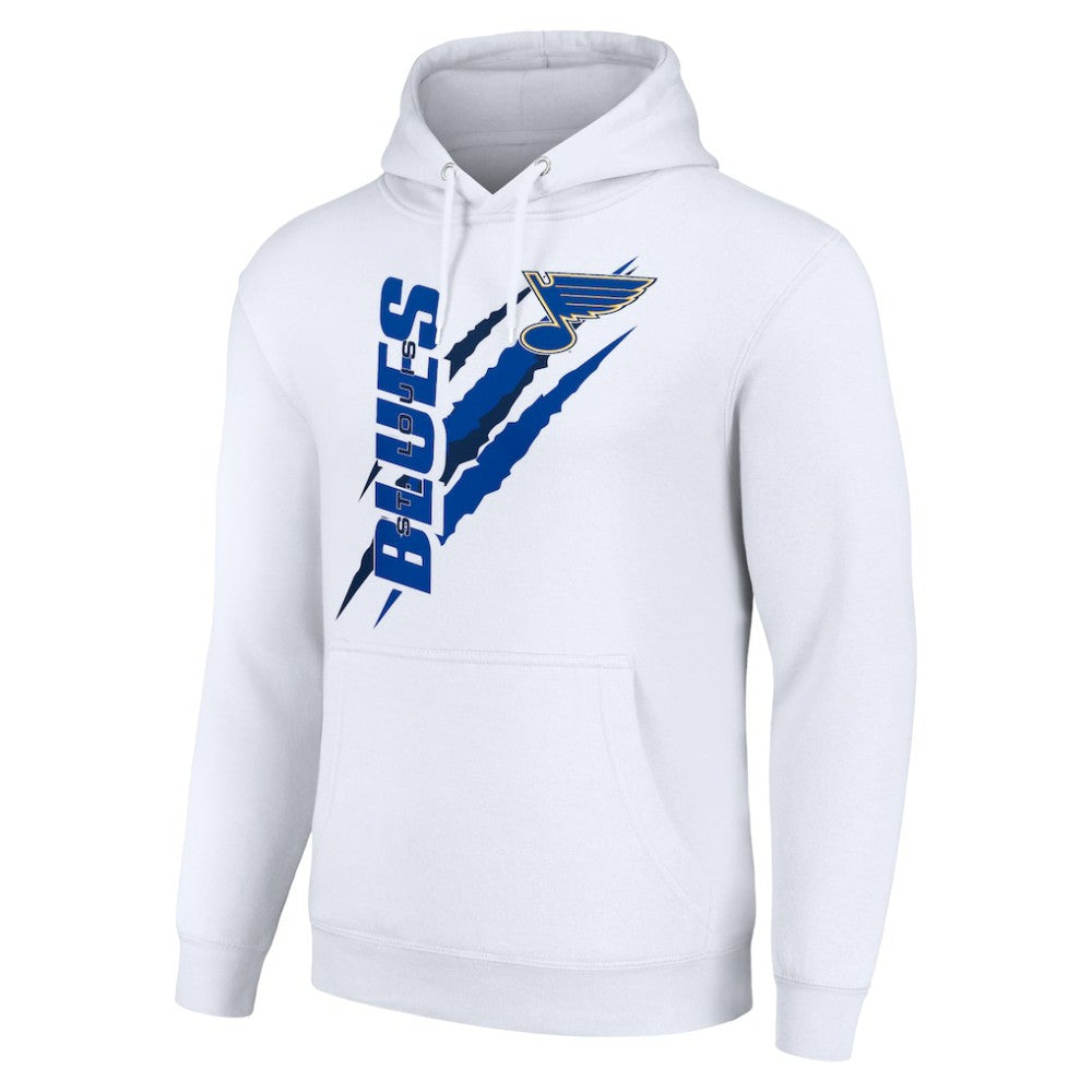 St. Louis Blues Starter Color Scratch Fleece Pullover Hoodie White
