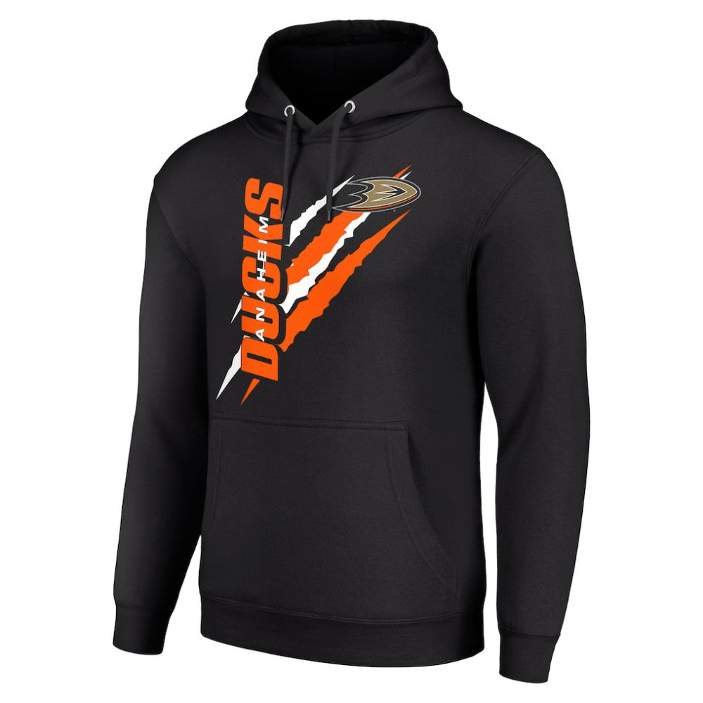 Anaheim Ducks Starter Color Scratch Fleece Pullover Hoodie Black
