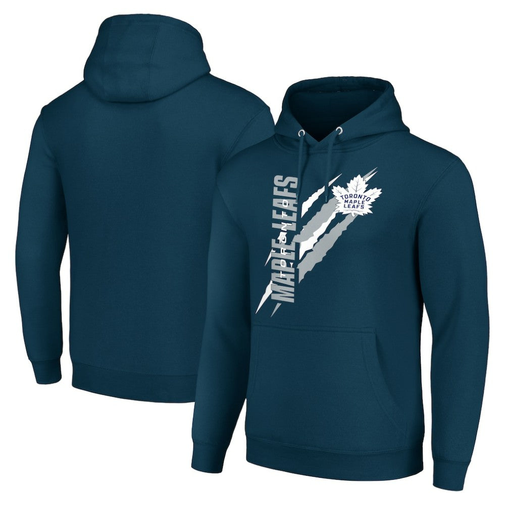 Toronto Maple Leafs Starter Color Scratch Fleece Pullover Hoodie Blue