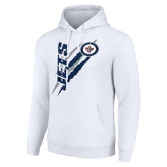 Winnipeg Jets Starter Color Scratch Fleece Pullover Hoodie White