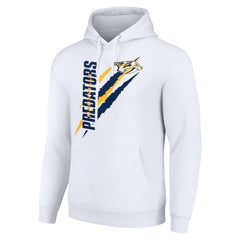 Nashville Predators Starter Color Scratch Fleece Pullover Hoodie White