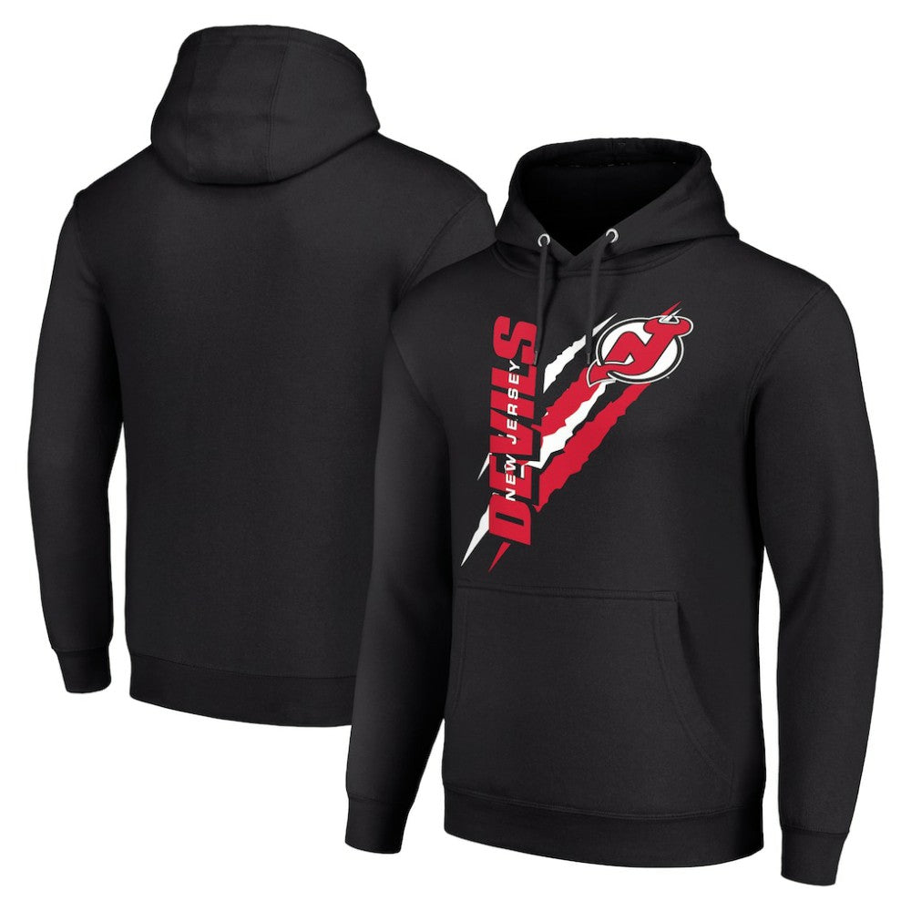 New Jersey Devils Starter Color Scratch Fleece Pullover Hoodie Black