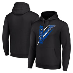 St. Louis Blues Starter Color Scratch Fleece Pullover Hoodie Black