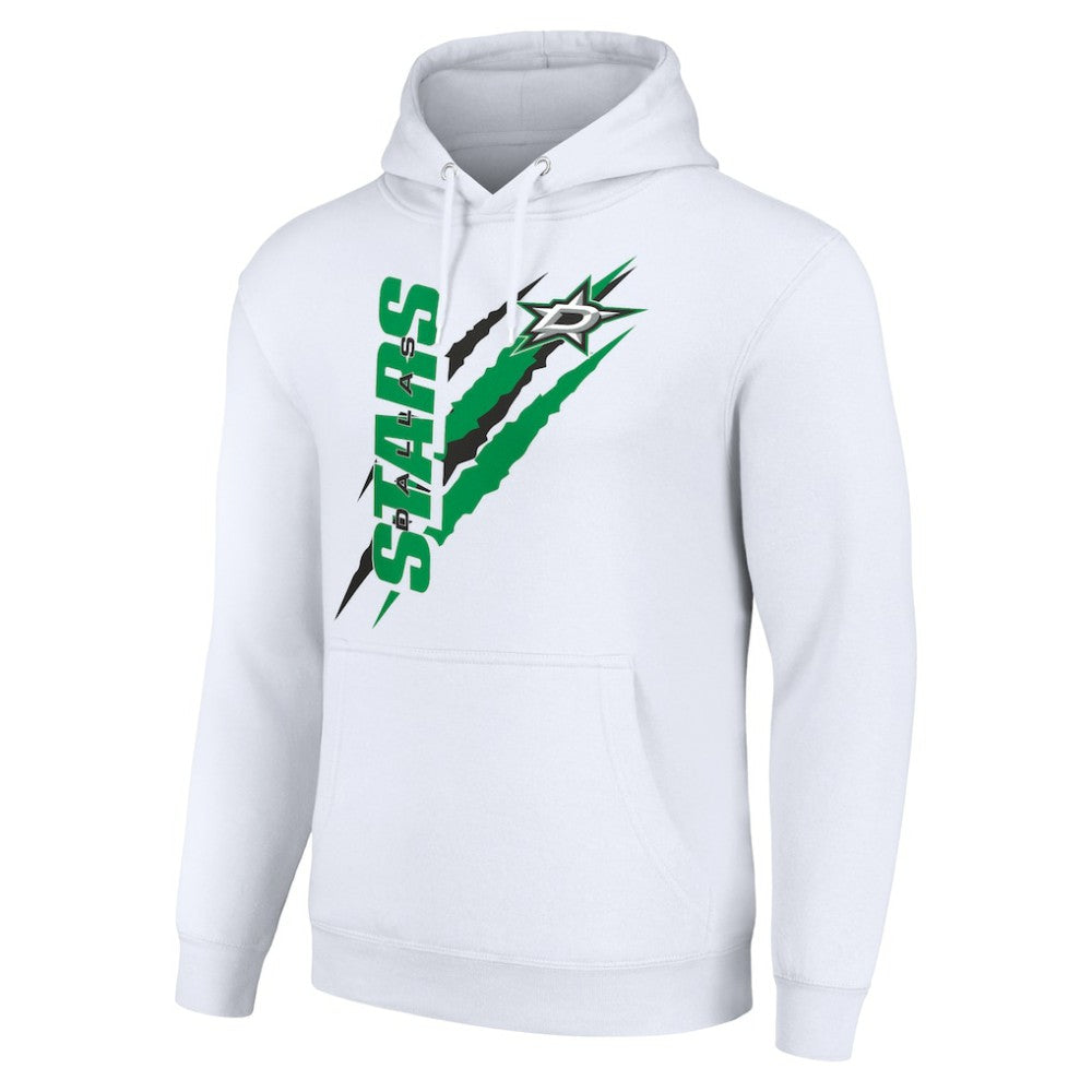 Dallas Stars Starter Color Scratch Fleece Pullover Hoodie White