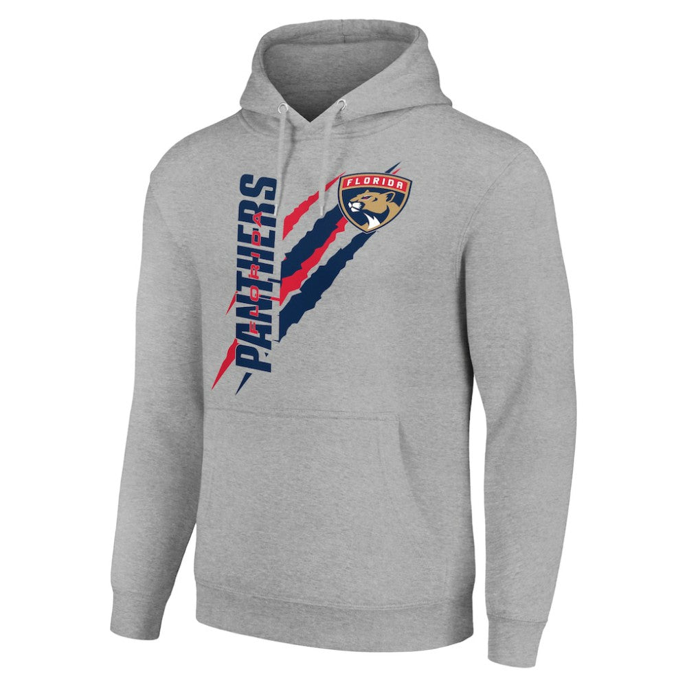 Florida Panthers Starter Color Scratch Fleece Pullover Hoodie Heather Gray