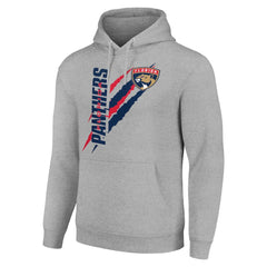 Florida Panthers Starter Color Scratch Fleece Pullover Hoodie Heather Gray
