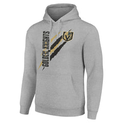 Vegas Golden Knights Starter Color Scratch Fleece Pullover Hoodie Heather Gray