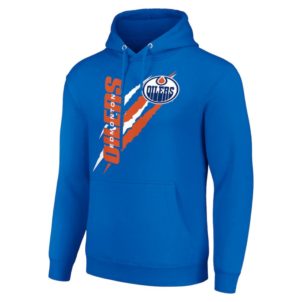 Edmonton Oilers Starter Color Scratch Fleece Pullover Hoodie Royal