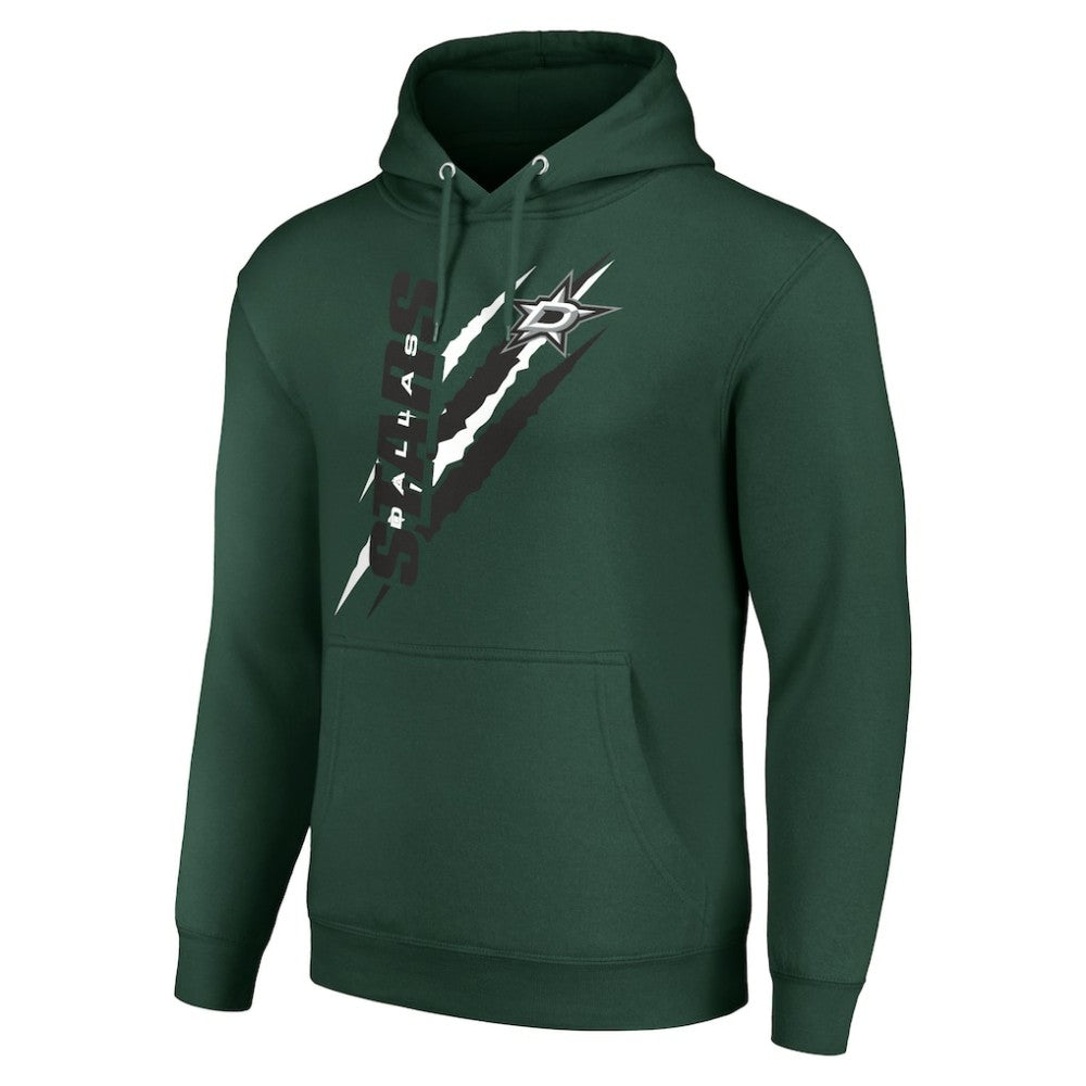 Dallas Stars Starter Color Scratch Fleece Pullover Hoodie Green