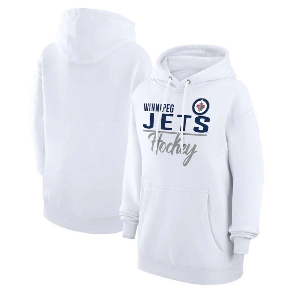 Winnipeg Jets G-III 4Her by Carl Banks Women's Team Fleece Pullover Hoodie White