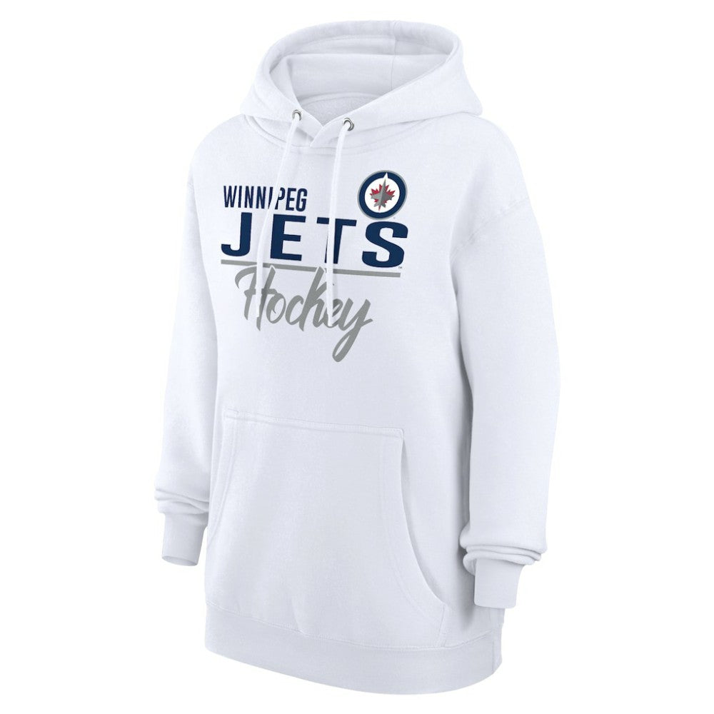 Winnipeg Jets G-III 4Her by Carl Banks Women's Team Fleece Pullover Hoodie White