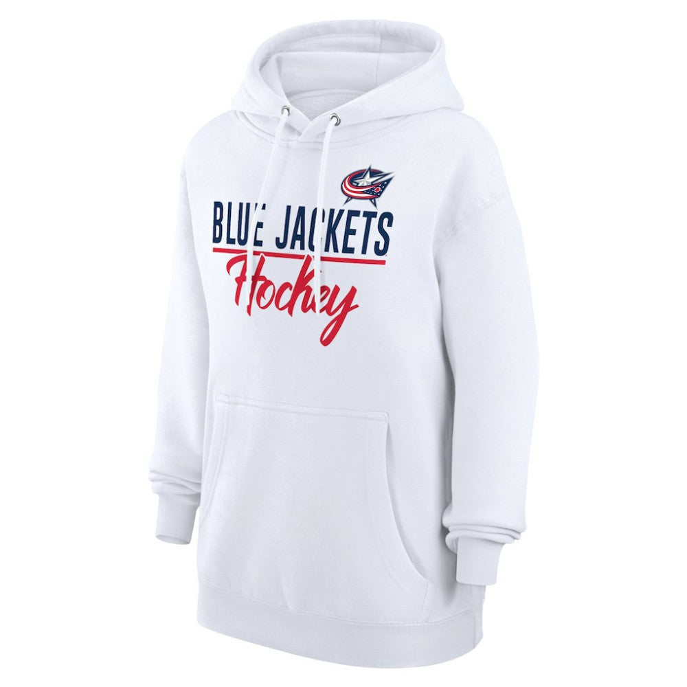 Columbus Blue Jackets G-III 4Her by Carl Banks Women's Team Fleece Pullover Hoodie White