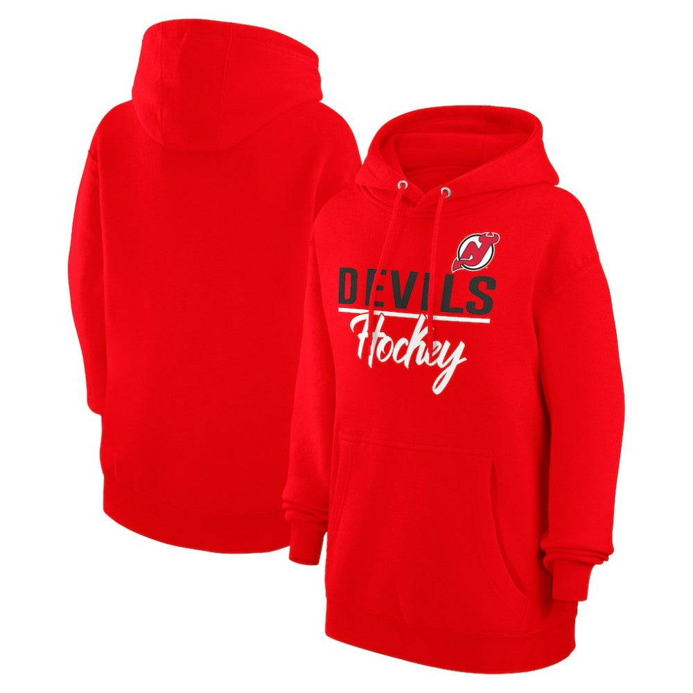 New Jersey Devils G-III 4Her by Carl Banks Women's Team Fleece Pullover Hoodie Red