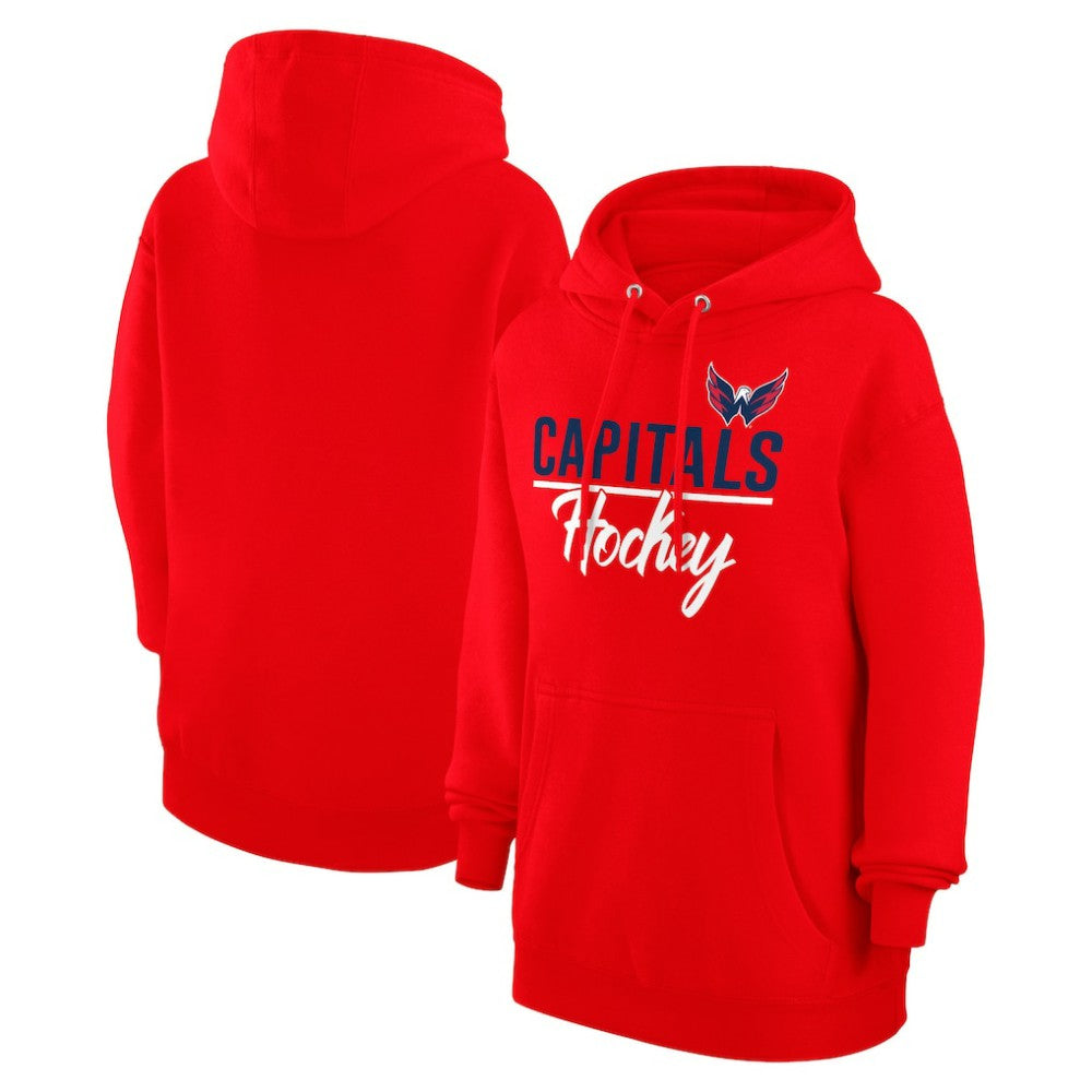 Washington Capitals G-III 4Her by Carl Banks Women's Team Fleece Pullover Hoodie Red